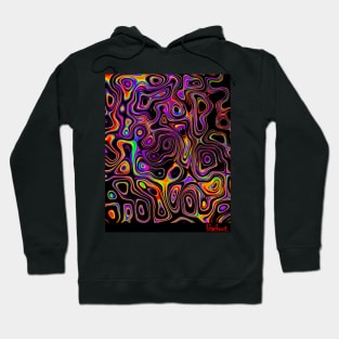 Amoeba Purple Rainbows by Blackout Design Hoodie